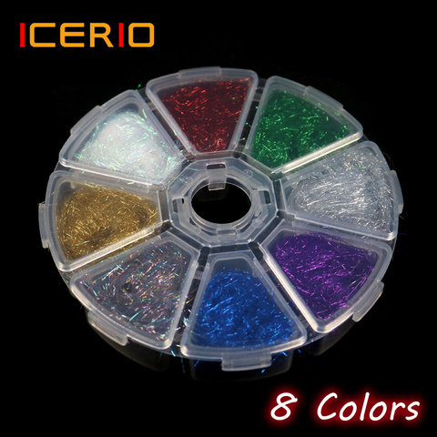 ICERIO 8 Colors/Box Fly Fishing Ultra Fine Ice Dub Fiber Nymph Scud Shrimp Flies Tying Material ► Photo 1/5