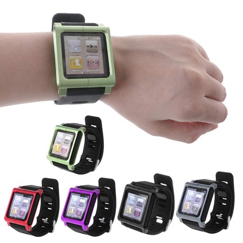 Smart Aluminum Metal Watch Band Wrist Strap Kit Cover Case for Apple iPod Nano 6 6th ► Photo 1/6