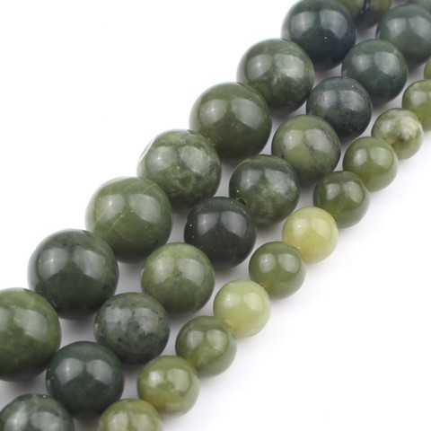 Natural Stone Beads AAA+ Genuine Canada Jade Beads For Jewelry Making 15inch 6/8/10/12mm Spacer Beads Diy Jewelry ► Photo 1/6