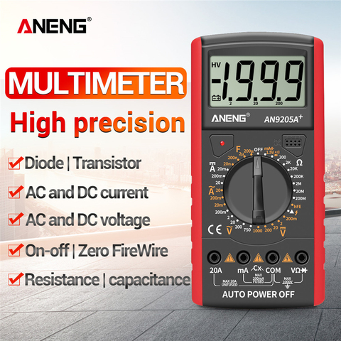 LCD Digital Multimeter Voltmeter Ammeter Capacitance Measurement Power Factor Multi-Functional AC / DC Resistance Tester ► Photo 1/1