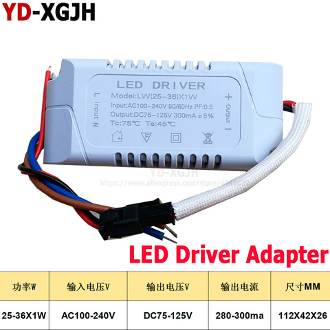 2PCS 220V LED Constant Current Driver 4-7 8-12 12-18 18-24 25-36X1W Power Supply Output 300mA 240mA External For LED Downlight ► Photo 1/6