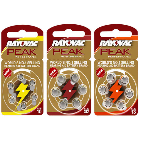 60 PCS RAYOVAC PEAK Zinc Air Hearing Aid Batteries A312 312A ZA312 312 PR41. A10 10A 10 PR70.13A A13 13A 13 P13 PR48 Battery ► Photo 1/6
