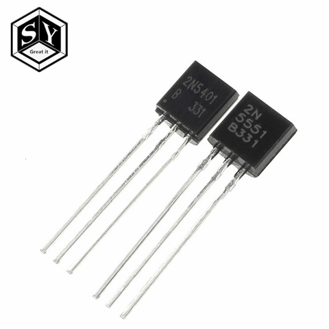 50pcs/lot Transistor DIP 2N5551 2N5401 5551 5401 TO-92 (25PCS* 2N5401+25PCS* 2N5551 ) ► Photo 1/1