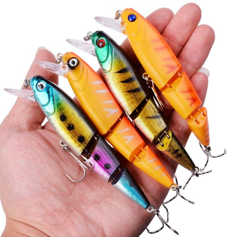 1PCS Jointed Fishing Lure 10.5CM 14G Floating Minnow Plastic Artificial Fishing wobbler Tools 3 Sections Lure ► Photo 1/6