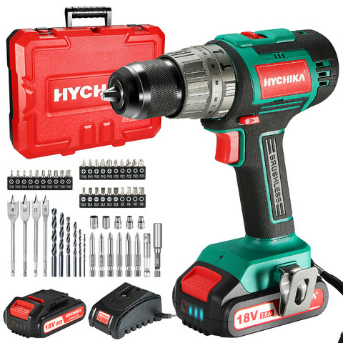 HYCHIKA 18V Brushless Driver Drill  60Nm Drill Hammer 3 Functions in 1 Brushless Driver Drill ► Photo 1/6