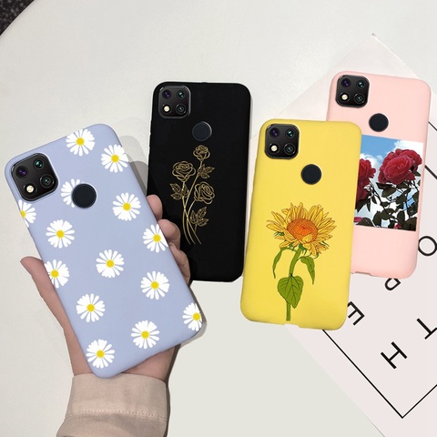 For Xiaomi Redmi 9C NFC Case Fashion Sunflower Painted Cover Soft Silicone Phone Case For Redmi Note9 Redmi9C 9A 9 C Case Bumper ► Photo 1/6