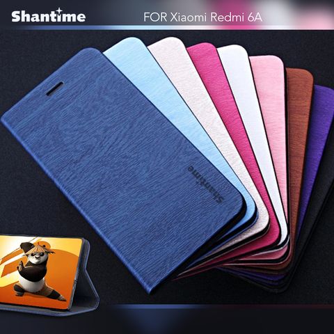 Pu Leather Book Case For Xiaomi Redmi 6A Flip Phone Case For Xiaomi Redmi 6 Business Wallet Case Soft Tpu Silicone Back Cove ► Photo 1/6