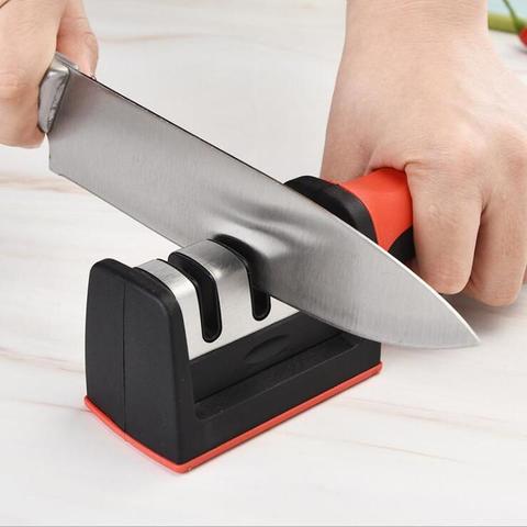 1pc Manual Knife Sharpener, Portable Stainless Steel Knife Sharpening Tool,  For Kitchen