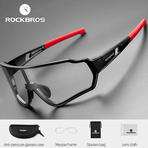 ROCKBROS UV400 Photochromic Cycling Glasses Sports Eyewear Bicycle Glasses Men Bike Sunglasses Women MTB Road Cycling Goggles ► Photo 1/6