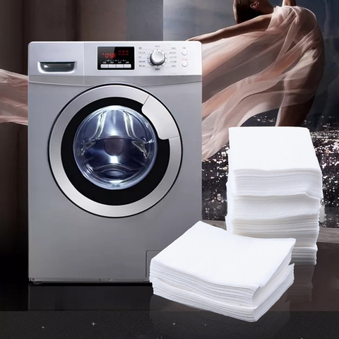 200Pcs Color Catcher Sheet Washing Machine Proof Color Absorption Sheet Anti Dyed Cloth Laundry Grabber Cloth Cleaning Supplies ► Photo 1/6