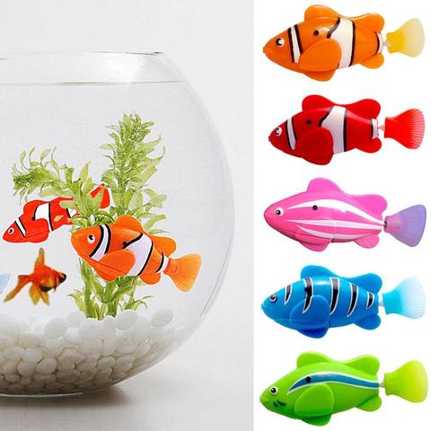 Dropshipping Electronic Fish Swimming Toys Battery Included Pet for Kids Bath ing Tank Decorating Act Like Real ► Photo 1/6