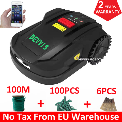 DEVVIS Cheapest Intelligent Rechargeable Lawn Mower Robot H750T ,Europe Warehouse,No tax,Auto Recharge,Wifi Smartphone APP ► Photo 1/6