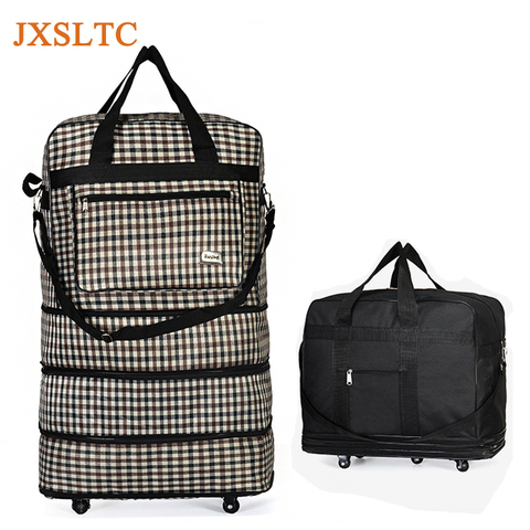 JXSLTC Waterproof Portable Travel Rolling Suitcase Air Carrier Bag Unisex  Expandable Folding Oxford Suitcase Bags with Wheels ► Photo 1/6