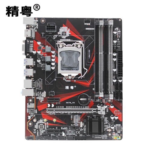 H97 desktop LGA1150 motherboard support NVME M.2 SSD Intel XEON i3 i5 i7 processor USB3.0 SATA3.0 Micro-ATX ddr3 ram H97M-VH ► Photo 1/6
