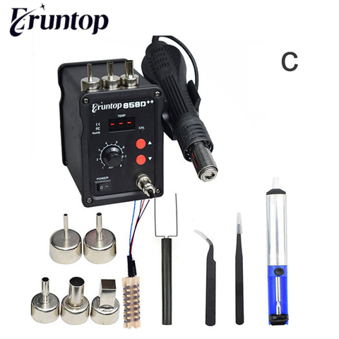 Black 700W 858D++  ESD Soldering Station LED Digital SMD Solder Blowser Hot Air Gun Upgraded from 858D 858D+ ► Photo 1/6