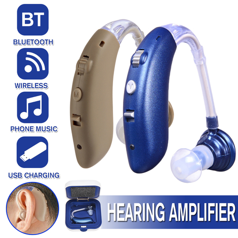 Rechargeable USB Wireless bluetooth Mini Digital Hearing Aid Sound Amplifier Ear Care Tools for Elderly/Hearing Loss Patient ► Photo 1/6