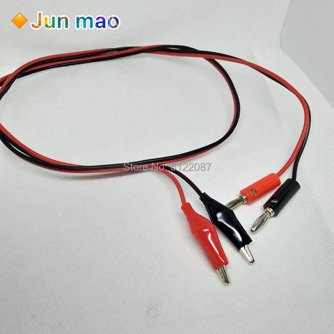 1M Alligator Cilp to AV Banana Plug Test Cable Lead Connector Dual Tester Probe 35mm Crocodile Clip for Multimeter Measure Tool ► Photo 1/5