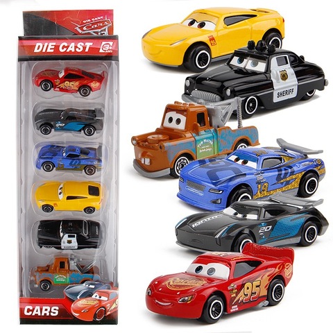 4/6pcs Disney Pixar Cars 3 2 Frank Tractor Lightning McQueen Mater Jackson Storm Ramirez Diecast Toys Car Kid Birthday Gift Toys ► Photo 1/6