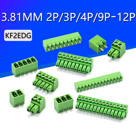 3.5MM/3.81MM KF2EDG PCB Screw Terminal Block Connector PLUG PIN HEADER SOCKET Right Angle 2/3/4/5/6/7/8/9/10/12/14/16 ► Photo 1/6