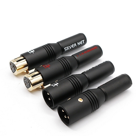 4Pcs Hifi 24K Gold Plated XLR Plug Male Female Connector DIY Audio Cable Adapter ► Photo 1/6