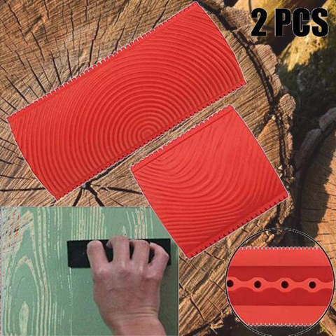 Wood Graining DIY Tool Set Imitation Wood Graining Pattern Wall Texture Art DIY Rubber Wood Grain Painting Tool Home Decoration ► Photo 1/6