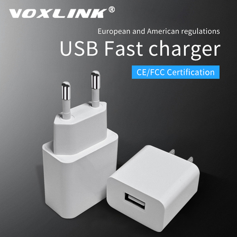 VOXLINK USB Charger 5V 2.1A Universal Portable Travel Wall Adapter for iPhone X/8/7 Plus /6s Plus iPad Pro/Air Samsung Galaxy ► Photo 1/6