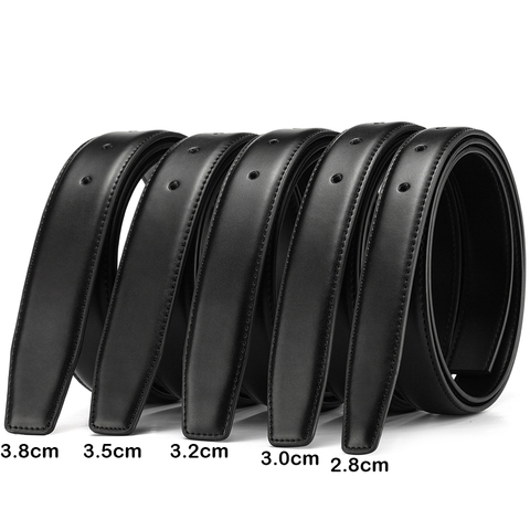 2.8cm 3.0cm 3.5cm 3.8cm Belt No Buckle for Automatic Buckle High Quality PU Leather Belts Strap Without Buckle for Men Women ► Photo 1/6