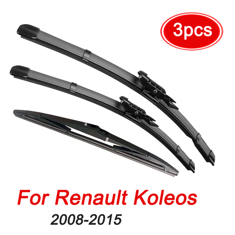 MIDOON Windshield Windscreen Wiper Blades For Renault Koleos 2008 2009 2010 2011 2012 2013 2014 2015 Front Rear Window 24