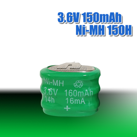 150mah 3.6v Ni-MH Rechargeable Button Cell Battery With Pins For PLC data backup power Solar energy ► Photo 1/6