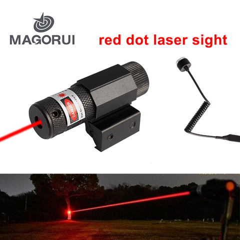 MAGORUI Tactical Mini Red Dot Laser Sight for Picatinny and Rifle with 650nm Adjustable 11mm/20mm Picatinny/Weaver Mount ► Photo 1/6