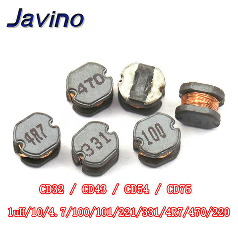 10pcs CD32/43 54 CD75 smd patch power inductor 10UH/4.7/100/101/221/331 470 220 winding inductor ► Photo 1/6