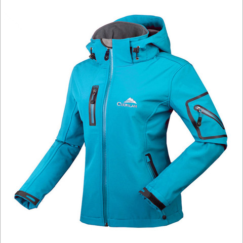 Outdoor Sport Winter Water Resistant Waterproof Breathable Softshell Jacket Women Windbreaker Climbing Hiking Camping Fishing ► Photo 1/6