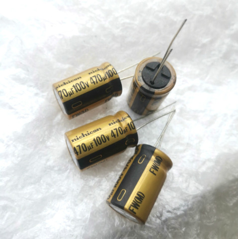 10pcs NEW NICHICON FW 470UF 100V 16X25MM audio Electrolytic Capacitor 100V470uF filter amplifier 100V 470UF 470UF/100V ► Photo 1/1