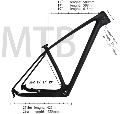 Carbon mtb Mountain Bikes Frame 29er T1000 UD Cheap China Carbon Bike Bicycle Frame mtb 29er 27.5er 15 17 19 Bike Carbon Frame ► Photo 1/6