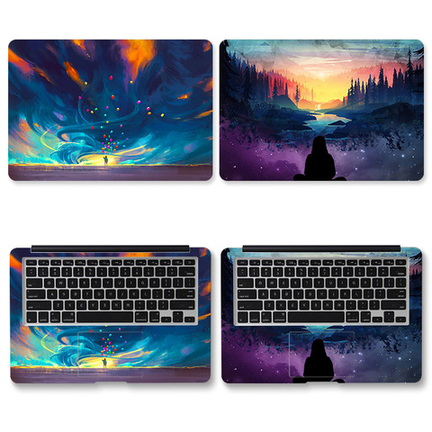DIY Laptop Sticker Laptop Skin Vinyl Sticker Art Decal Watercolor Cover Double Sided 12/13/14/15/17-inch Laptop Decoration ► Photo 1/6