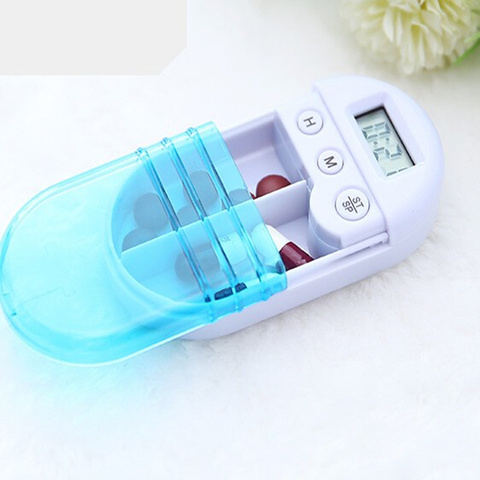 Upgrade intelligent medication reminders portable Alarm Timer Pill box electronic timing pill case Medicine Holder Organizer ► Photo 1/6