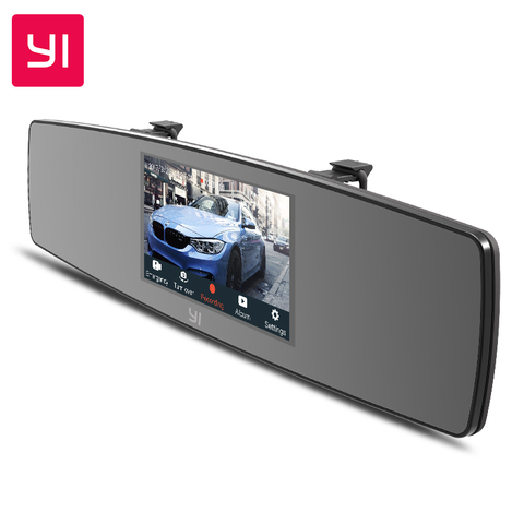 YI Mirror Dash Cam Dual Dashboard Camera Recorder Touch Screen Front Rear View HD Camera G Sensor Night Vision Russian Stock ► Photo 1/6