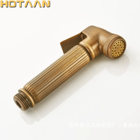 HOTAAN Antique Brass Color Solid Brass Bidet Hand Sprayer Toilet Shower Head Bidet Sprayer Head Free Shipping YT-5118-A ► Photo 1/6