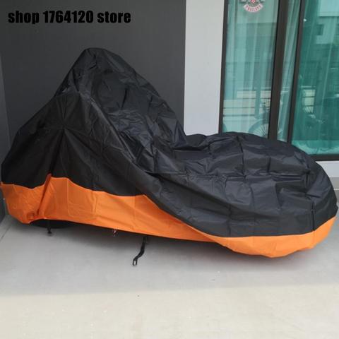 M/L/XL/XXL/XXXL/XXXXL Rain Dust Motorcycle Cover Outdoor Waterproof Rain Protective Cover For Harley Touring Softail Sportster ► Photo 1/6