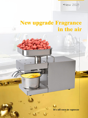 SUSWEETLIFE M9 new stainless steel oil press household commercial small full automatic hot and cold domestic oil press low noise ► Photo 1/6