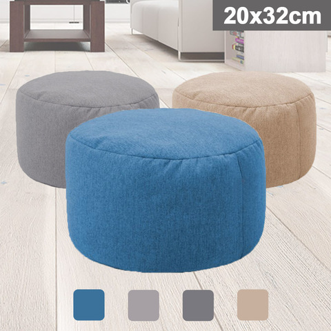Small Round Beanbag Sofas Cover Waterproof Gaming Bed Chair Seat Bean Bag Solid Color Lounger Chair Sofa Cotton Linen Chair Cove ► Photo 1/6