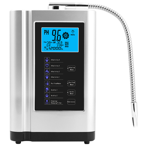 Alkaline Water Ionizer generator Machine Purifier Produces pH 3.5-10.5 Alkaline Acid Up to -650mV ORP LCD Touch Water Filter ► Photo 1/6