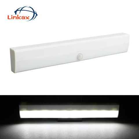 LED Cabinet Light IR Infrared Motion Detector Sensor Closet Night Light Lamp 10 LEDs Induction Wardrobe Step Lights Bar Lighting ► Photo 1/6