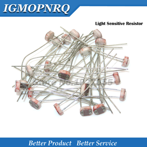 50PCS GL5528 GL5516 GL5537 GL5549 GL5539 GL5547 5516 5549 5539 5526 12528 Light Sensitive Resistor Photoelectric Photoresistor ► Photo 1/1