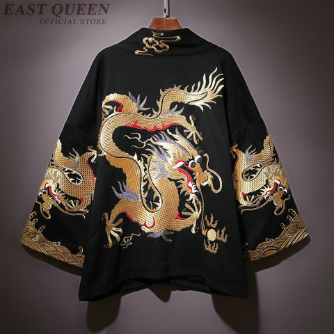 Traditional Chinese Clothing For Male Shanghai Tang Clothes Kung Fu Chinese Jacket Embroidery Dragon Kimono Cardigan Men KK2924 ► Photo 1/6