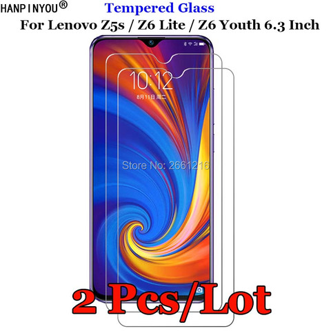 2 Pcs/Lot For Lenovo Z5s Tempered Glass 9H 2.5D Premium Screen Protector Film For Lenovo Z6 Lite / Z6 Youth 6.3 Inch ► Photo 1/6