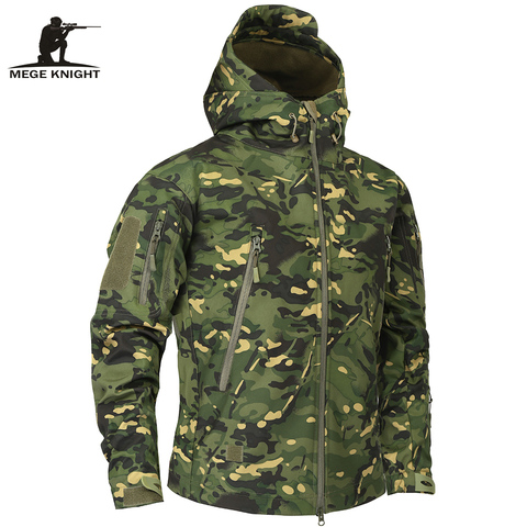 Mege Brand Clothing Autumn Men's Military Camouflage Fleece Jacket Army Tactical Clothing  Multicam Male Camouflage Windbreakers ► Photo 1/6