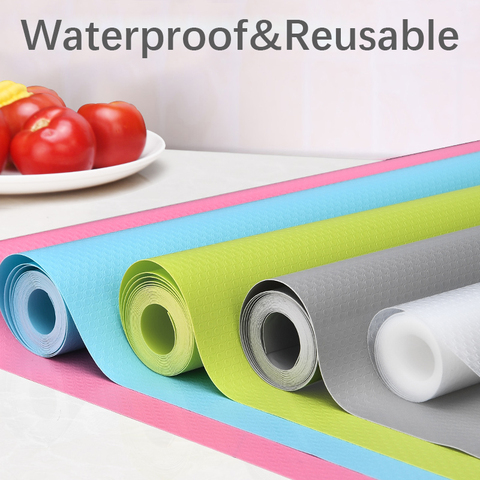 Reusable Shelf Cover Liners Cabinet Mat Drawer Mat Moisture-Proof Waterproof Dust Anti-Slip Fridge Kitchen Table Pad Paper ► Photo 1/6
