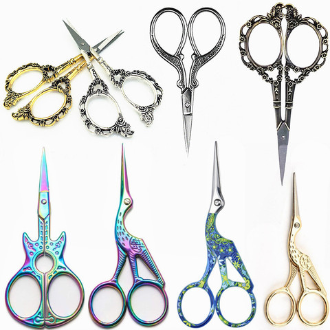 21 Styles Stainless Steel Scissors Cross Stitch Embroidery Sewing Tools Home Scissors For Handcraft DIY Tool Accessories 7YJ332 ► Photo 1/6