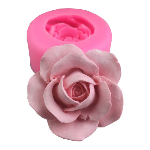 DIY 3D Rose Flower Silicone Soap Mold Fondant Cake Mold Plaster Aromatherapy Handmade  Drop Glue Mold ► Photo 1/5